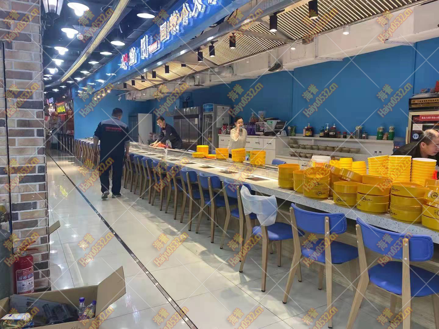 無煙涮烤旋轉(zhuǎn)小火鍋設備