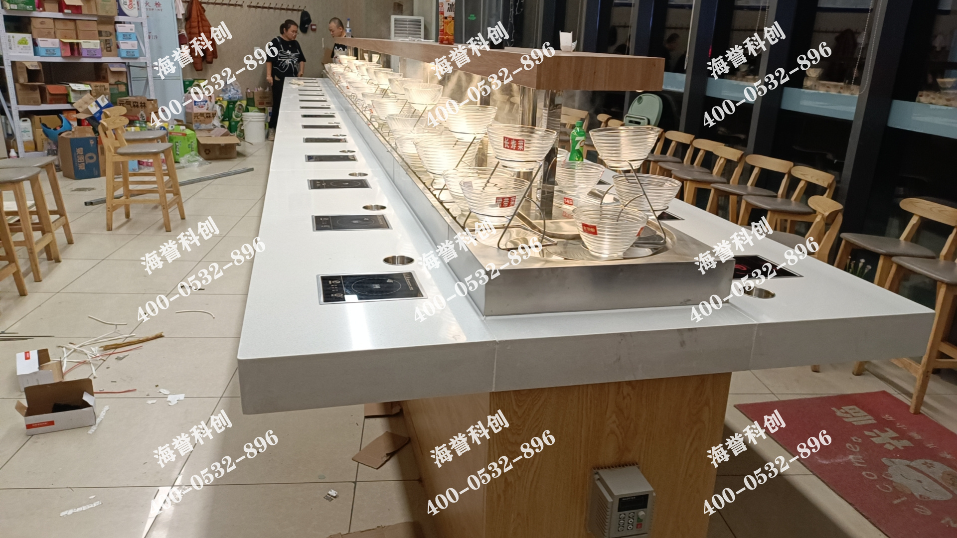 海譽科創(chuàng)黑龍江大慶單涮小火鍋設(shè)備安裝完成