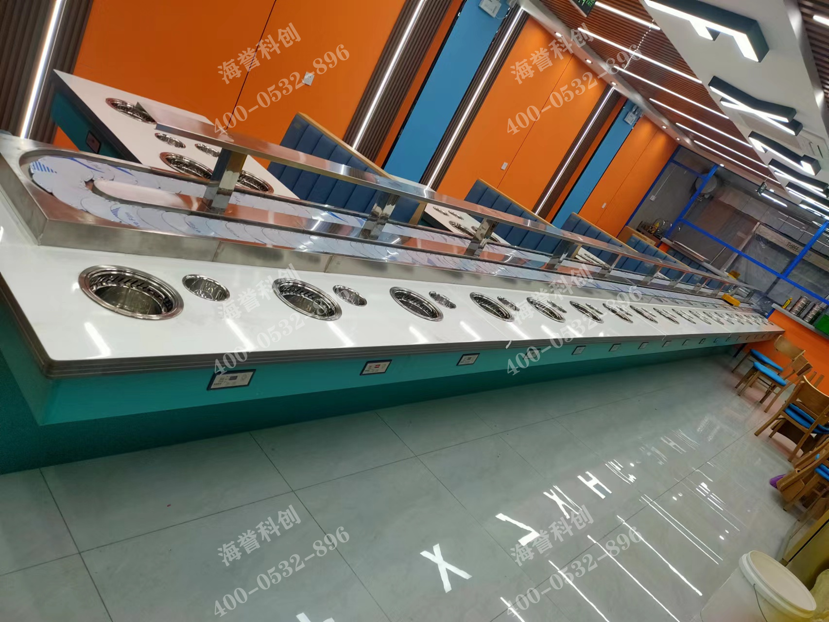海譽(yù)科創(chuàng)寧夏銀川旋轉(zhuǎn)小火鍋店鋪安裝調(diào)試完成