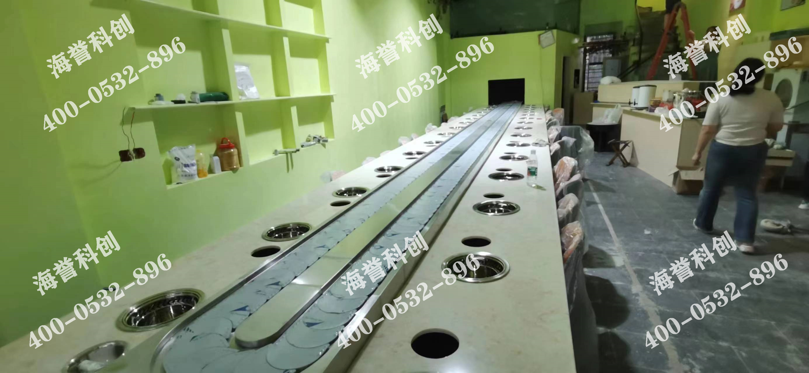 海譽科創(chuàng)江蘇連云港單涮無煙小火鍋設(shè)備安裝完成