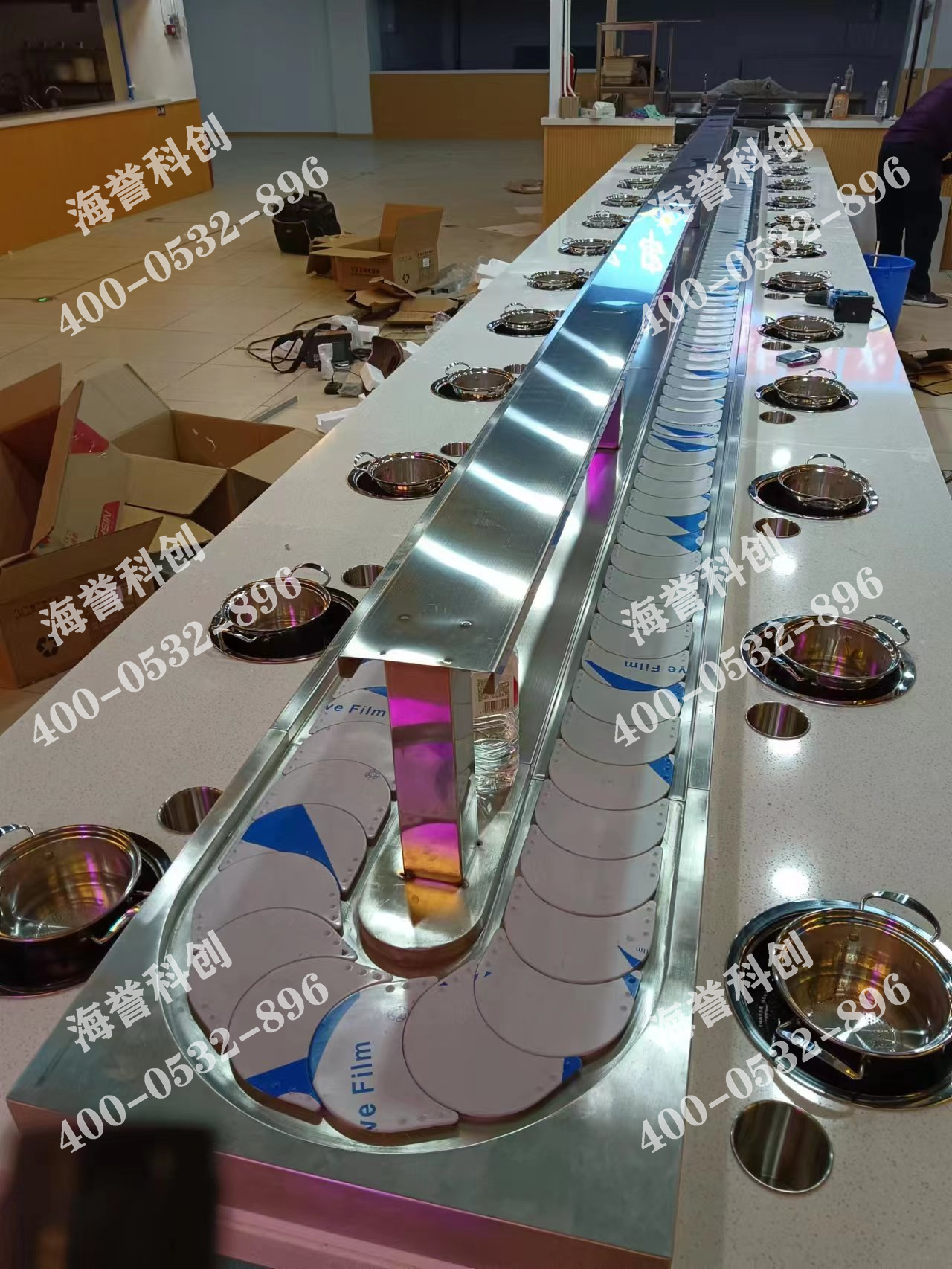 海譽(yù)科創(chuàng)山東煙臺(tái)單涮小火鍋設(shè)備安裝完成