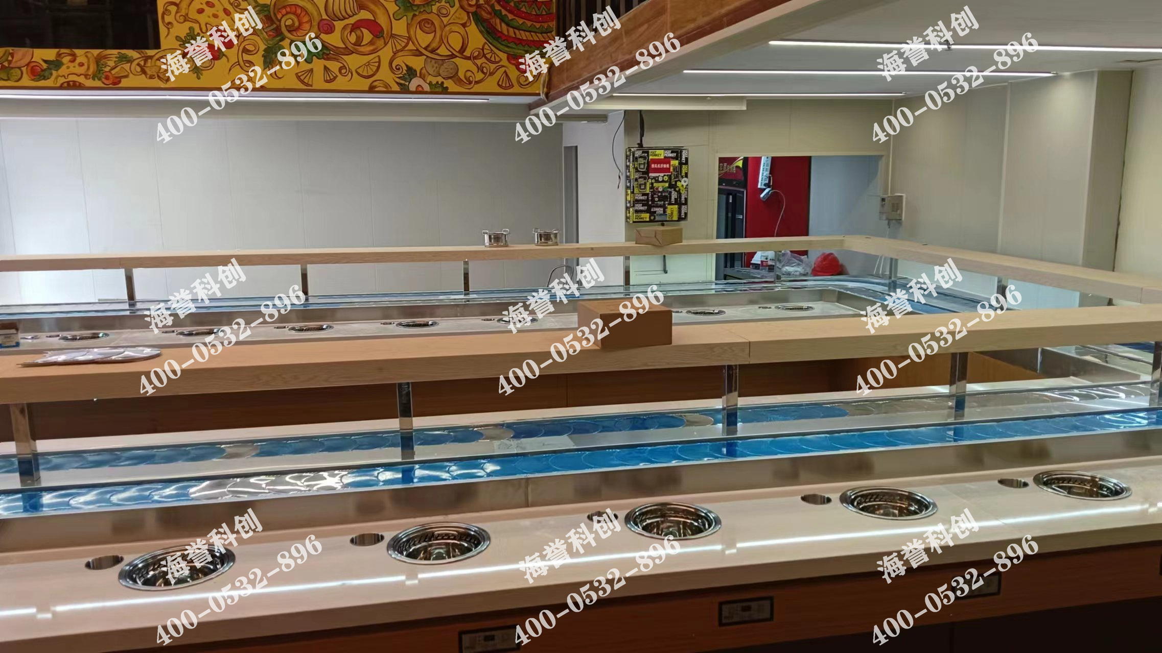 海譽科創(chuàng)新疆單涮無煙小火鍋設備安裝完成
