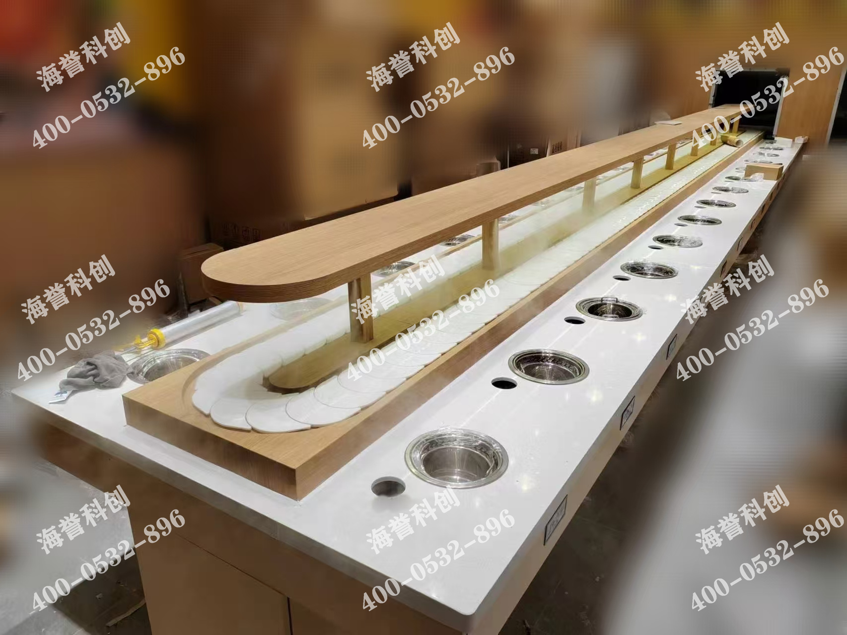 海譽科創(chuàng)陜西單涮無煙小火鍋設備安裝完成