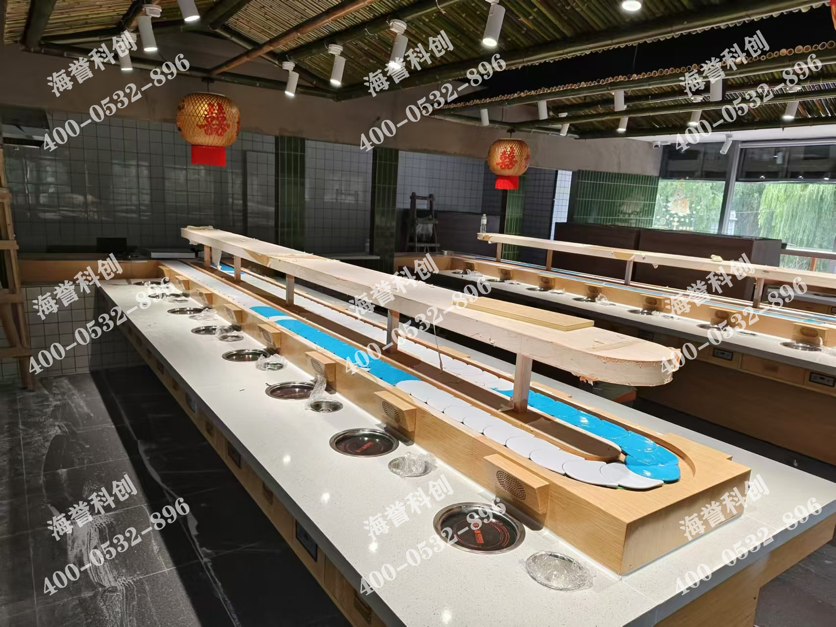 海譽科創(chuàng)山東單涮無煙小火鍋設備安裝完成