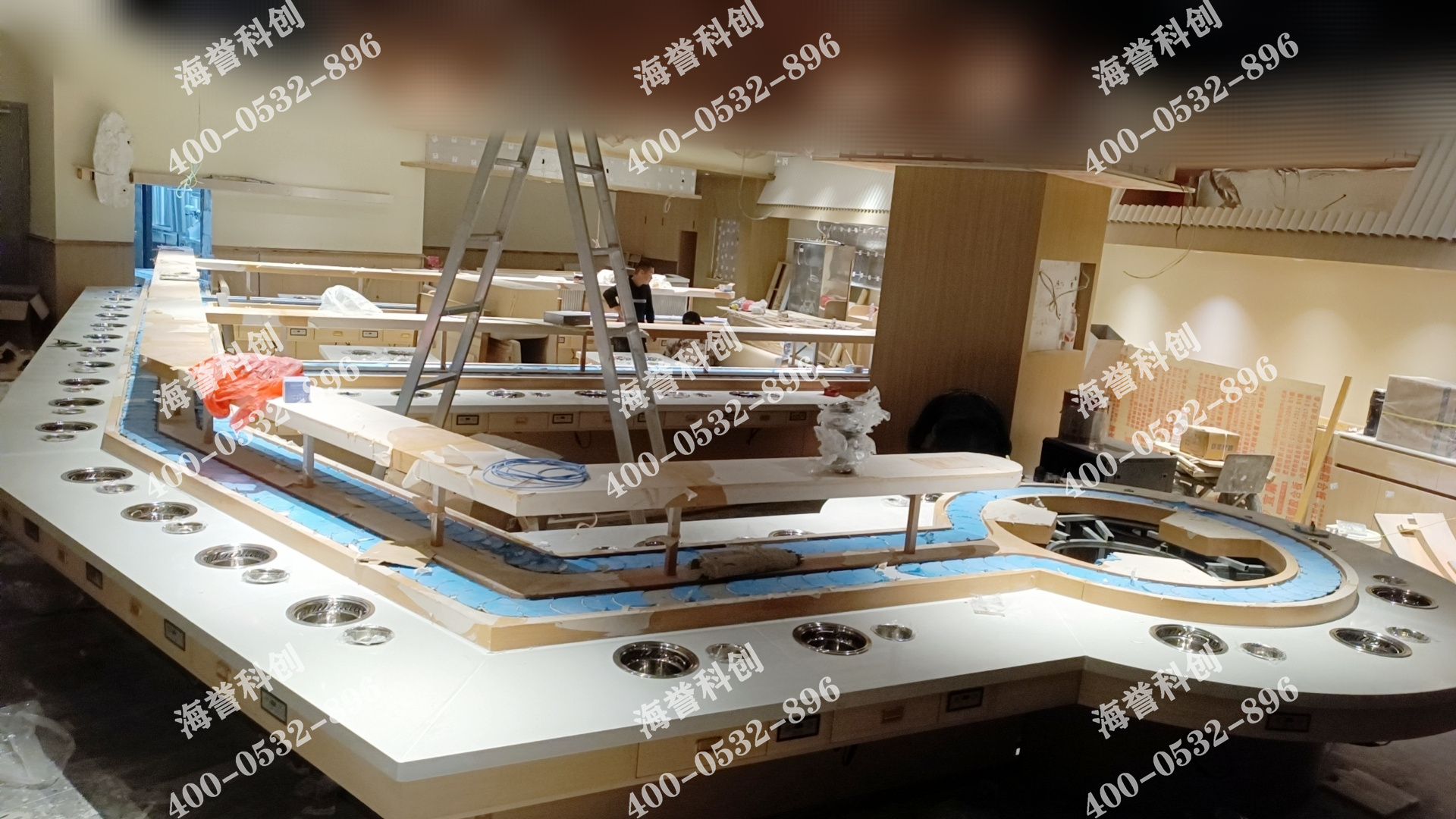海譽科創(chuàng)合作伙伴單涮無煙小火鍋設備安裝完成