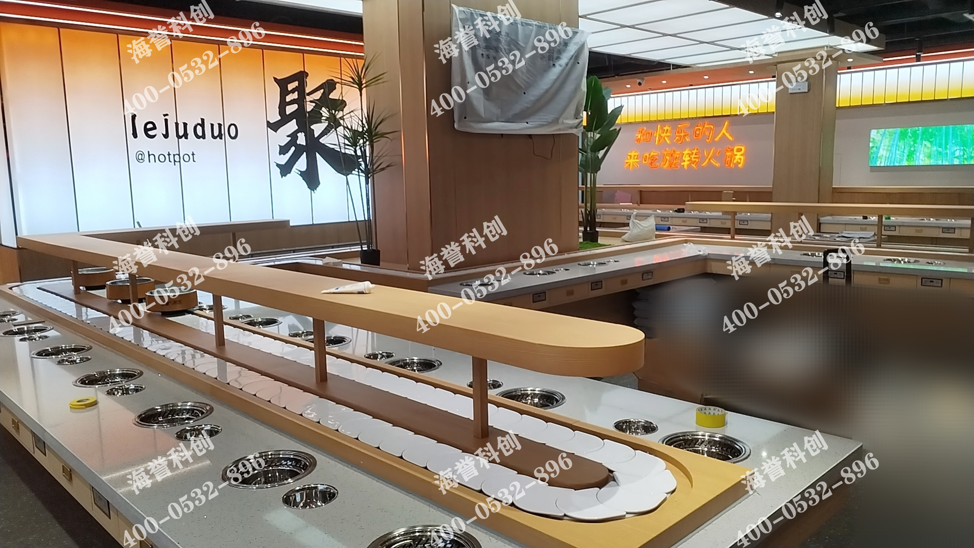 海譽(yù)科創(chuàng)合作伙伴單涮無(wú)煙小火鍋設(shè)備安裝完成